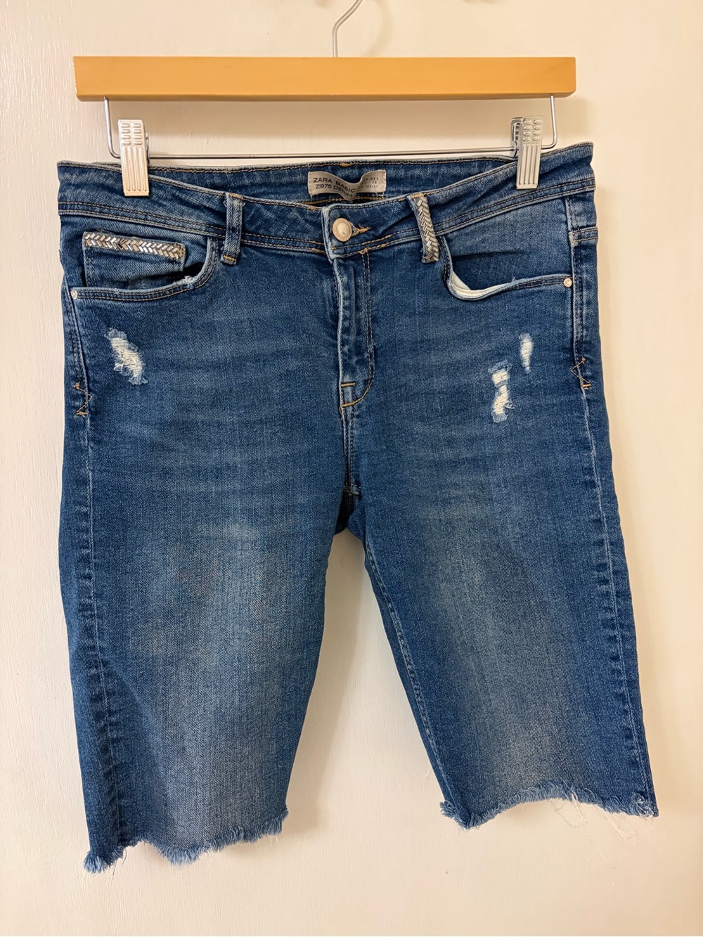 $10 SALE‼️Zara Dark Blue High-Rise Denim Shorts